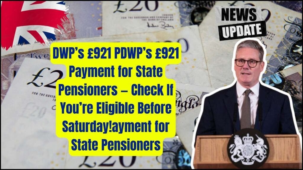 DWP’s £921 Payment for State Pensioners — Check If You’re Eligible Before Saturday! 1 DWP’s £921 Payment for State Pensioners