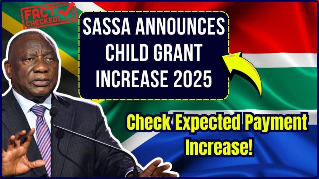 SASSA Announces Child Grant Increase 2025: Check Expected Payment Increase! 1 SASSA Announces Child Grant Increase 2025